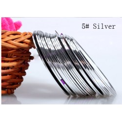 Fir metalic adeziv modele unghii #05 Folie fir metalic